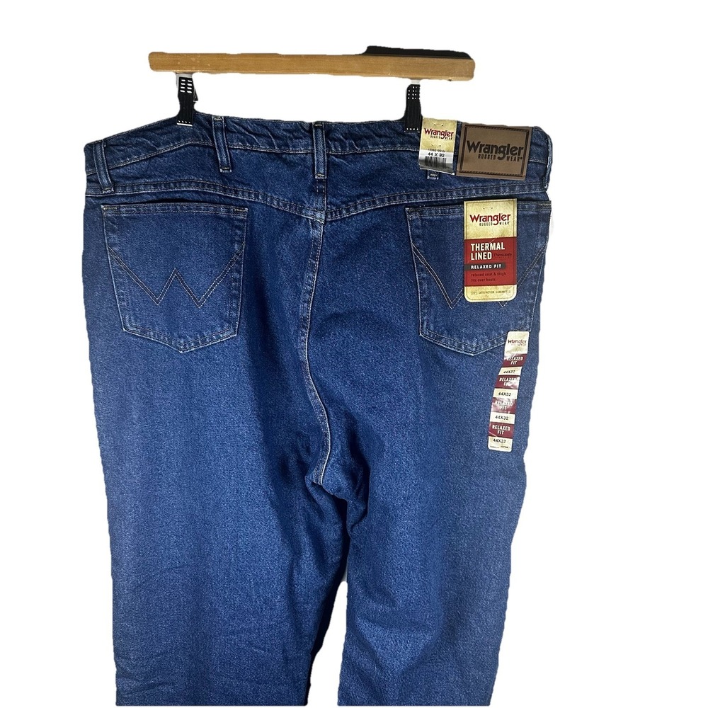 Mens Wrangler Rugged Wear Thermal Jeans - 3M Thinsulate Lining Fleece 42×32 NEW - Picture 8 of 16